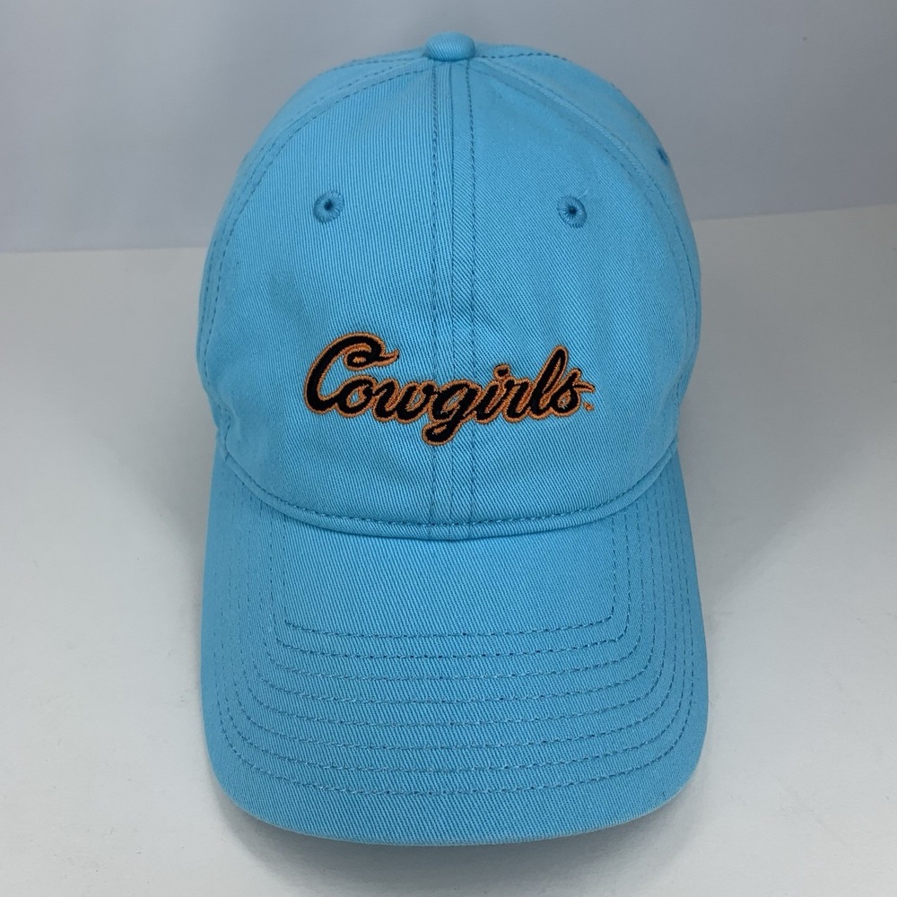 Cowgirls Script Hat Blue Oklahoma State OSFM Strapback The Game Baseball Cap